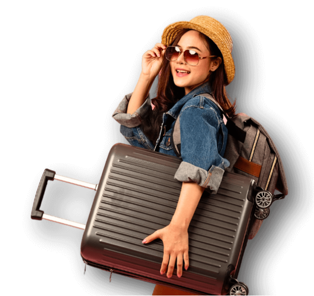 Mulher de Férias com a i9 Viajando